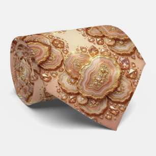 Bling & Sparkle Luxus-Roségold-Geoden-Halstuch Krawatte
