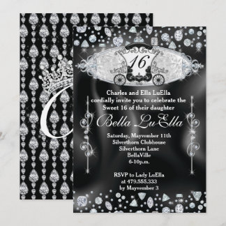 Bling Sweet 16 Party Einladungen, Mis Quince Anos Einladung