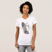 Bling und starke Stilett-Schuh-Kunst T-Shirt (Vorne ganz)