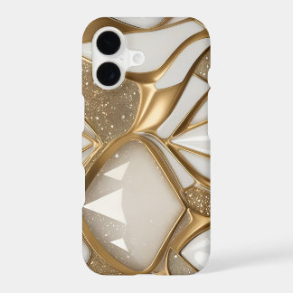Bling Weißgold Abstract mit Pave-Diamanten Glitter