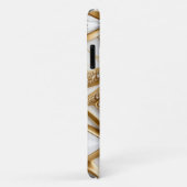 Bling White Gold Gemstone w Pave Diamonds Glitzer Case-Mate iPhone Hülle (Hinten/Rechts)