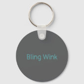 BLING WINK Funny Black Cat Key Ring Schlüsselanhänger (Rückseite)