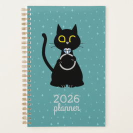BLING WINK Funny Cat Proposal Planner Planer