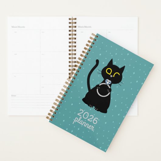 BLING WINK Funny Cat Proposal Planner Planer (Anzeige)