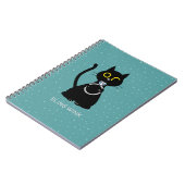 BLING WINK Funny Cat Vorschlag Notebook Notizblock (Linke Seite)