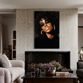 Blinged - feines afrozentrisches Portrait mit Gril Leinwanddruck