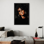 Blinged - feines afrozentrisches Portrait mit Gril Leinwanddruck