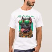 Blinged Out Frenchie - Angesagt-Hop Hund mit Kette T-Shirt (Vorderseite)