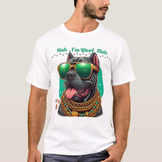 Blinged Out Frenchie - Angesagt-Hop Hund mit Kette T-Shirt