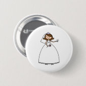 Blingy Braut, die Bachelorette Button Wedding ist (Vorne & Hinten)