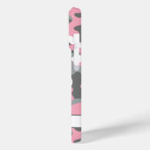 Blingy Pink Gray Camouflage Personalized Case-Mate iPhone Hülle (Rückseite / Links)