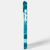 Blingy Teal Camouflage Personalized Case-Mate iPhone Hülle (Rückseite / Links)