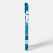 Blingy Teal Camouflage Personalized Case-Mate iPhone Hülle (Rückseite / Links)