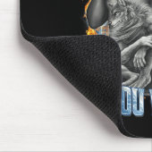 Blink If You Want Me Funny Alpha Wolf Bootleg Meme Mousepad (Ecke)