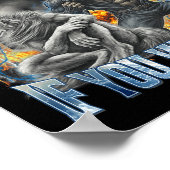 Blink If You Want Me Funny Alpha Wolf Bootleg Meme Poster (Ecke)