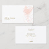 Blink Peacock Feather Beauty Business Card Visitenkarte (Vorne/Hinten)