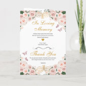 Blink Pink Butterfly Tiara Quinceanera Programm (Rückseite)