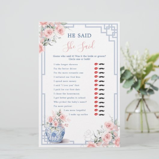 Blink Pink Chinoiserie Ginger Jar sagte, sie sagte (Stehend Vorderseite)