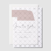 Blink Pink Nebraska Karte Save the Date Minimalist Pergament Einladungen (Versetzt (Einladung))