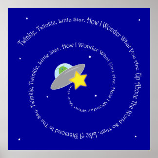 blinkend, blinkend, kleines Sternenposter Poster
