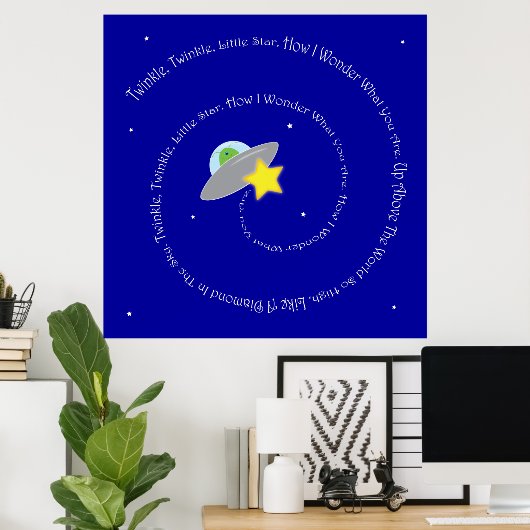 blinkend, blinkend, kleines Sternenposter Poster (Heimbüro)