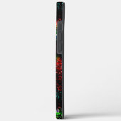 Blinkende Farbflecken unter dunklen und mosaikfarb Case-Mate iPhone Hülle (Rückseite / Links)