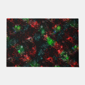 Blinkende Farbflecken unter dunklen und mosaikfarb Fußmatte (Vorderseite)