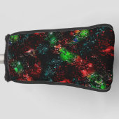 Blinkende Farbflecken unter dunklen und mosaikfarb Golf Headcover (Vorderseite)