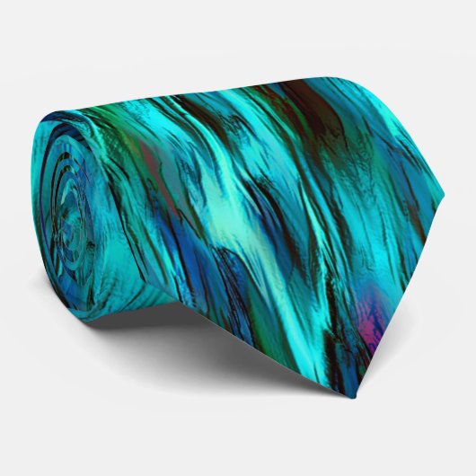 Blinkende Flecken von blau bis cyan und rote Fleck Krawatte (Gerollt)