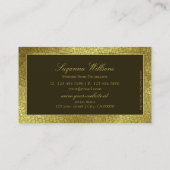 Blinkende goldene Schlange mit goldenem Dekor Extr Visitenkarte (Rückseite)