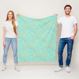 Blinkende Pixel Muster 01.LBlue. LYellow BG Fleecedecke