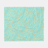 Blinkende Pixel Muster 01.LBlue. LYellow BG Fleecedecke (Vorderseite (Horizontal))