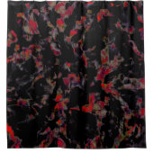 Blinkende rote Flecken auf dunkelgrauem Felsunterg Duschvorhang (Vorderseite)