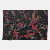 Blinkende rote Flecken auf dunkelgrauem Felsunterg Geschirrtuch (Horizontal)