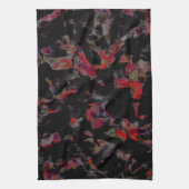 Blinkende rote Flecken auf dunkelgrauem Felsunterg Geschirrtuch (Vertikal)