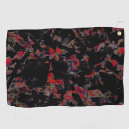 Blinkende rote Flecken auf dunkelgrauem Felsunterg Golfhandtuch