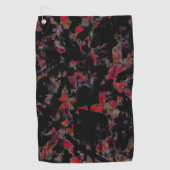 Blinkende rote Flecken auf dunkelgrauem Felsunterg Golfhandtuch (Vorderseite)