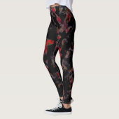 Blinkende rote Flecken auf dunkelgrauem Felsunterg Leggings (Links)