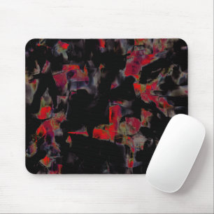 Blinkende rote Flecken auf dunkelgrauem Felsunterg Mousepad