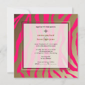 Blinkende Zebrastreifen/VOLL anpassbare/DIY-Farbe Einladung (Rückseite)