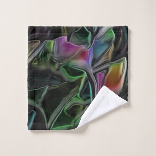 Blinkender Fremder im Dunkeln überschattet Badhandtuch Set (Waschlappen)