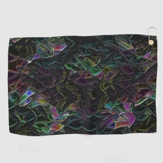 Blinkender Fremder im Dunkeln überschattet Golfhandtuch (Horizontal)