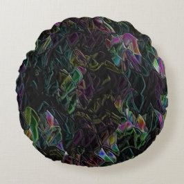 Blinkender Fremder im Dunkeln überschattet Rundes Kissen