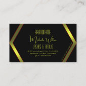 Blinkender, geometrischer Gelbschimmer Beruflich Visitenkarte (Rückseite)