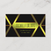 Blinkender, geometrischer Gelbschimmer Beruflich Visitenkarte (Vorderseite)