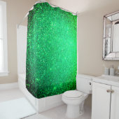 Blinkender grüner Glitzer Ombre farbenfrohe, Coole Duschvorhang (Beispiel)