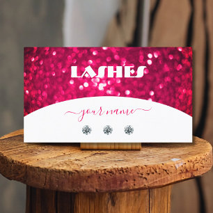 Blinkender weißer Girly Pink glänzender Glitzer gl Visitenkarte