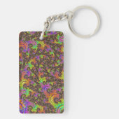 Blinkendes Abstraktes Fraktal Schlüsselanhänger (Rückseite)