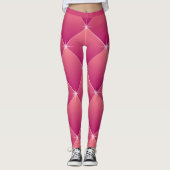Blinkendes Glam Pink Muster Diamond Akzent Yoga Leggings (Vorderseite)