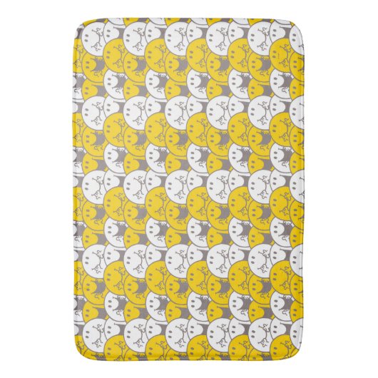 Blinkendes Lächeln-Muster Herr-Happy | Badematte (Vorderseite Vertikal)